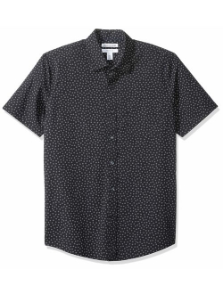 Men's Slim-fit Short-Sleeve Print Shirt