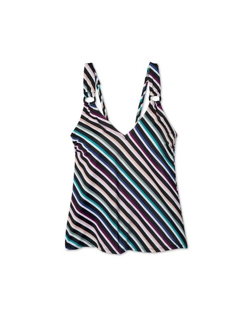 Women's Ring Detail Tankini Top - Kona Sol Stripe