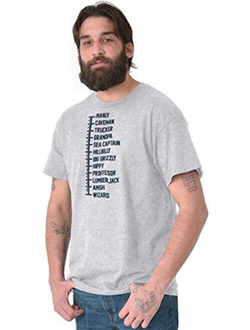 Brisco Brands Beard Measure Manly Facial Hair Hipster Man T Shirt