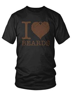 Amdesco Men's I Love Beards T-Shirt