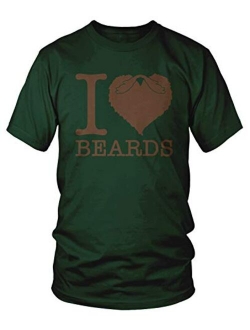 Amdesco Men's I Love Beards T-Shirt