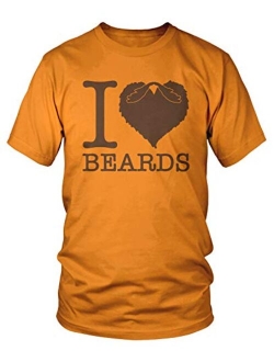 Amdesco Men's I Love Beards T-Shirt