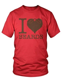 Amdesco Men's I Love Beards T-Shirt