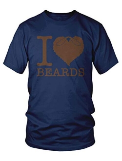 Amdesco Men's I Love Beards T-Shirt