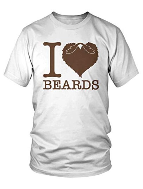 Amdesco Men's I Love Beards T-Shirt