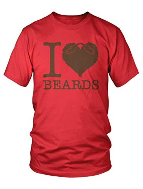 Amdesco Men's I Love Beards T-Shirt