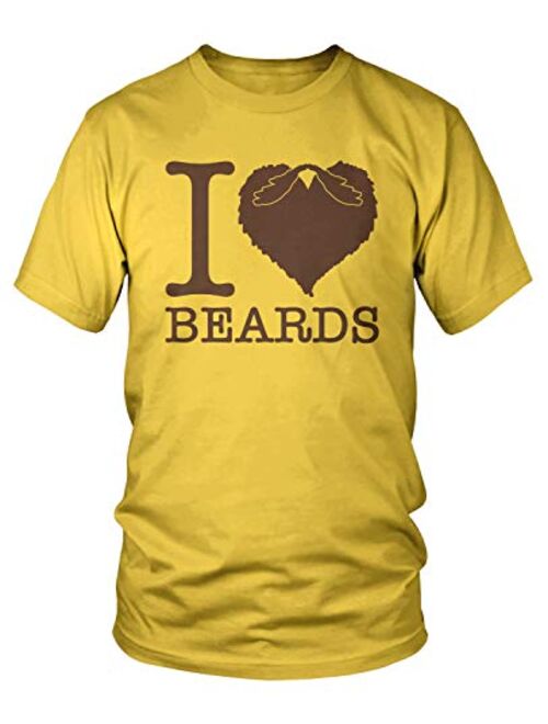 Amdesco Men's I Love Beards T-Shirt