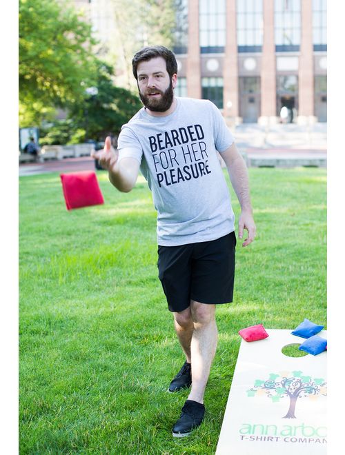 Bearded for Her Pleasure | Funny Beard, Men's Facial Hair Humor Unisex T-Shirt