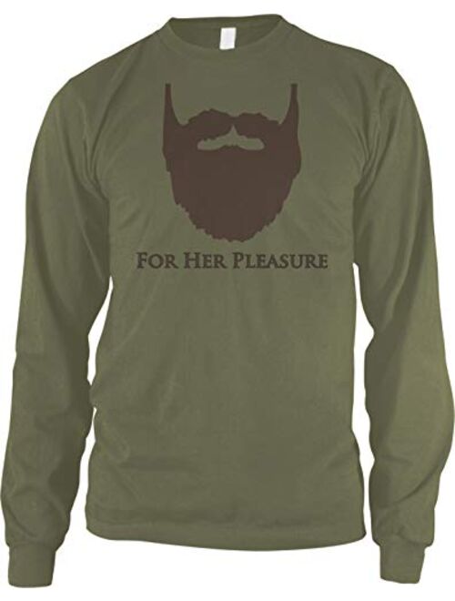 Amdesco Men's Bearded for Her Pleasure Long Sleeve Shirt