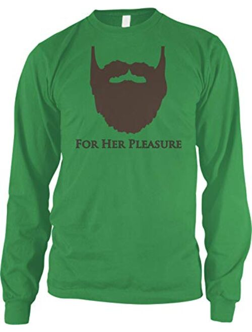 Amdesco Men's Bearded for Her Pleasure Long Sleeve Shirt