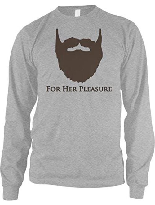 Amdesco Men's Bearded for Her Pleasure Long Sleeve Shirt