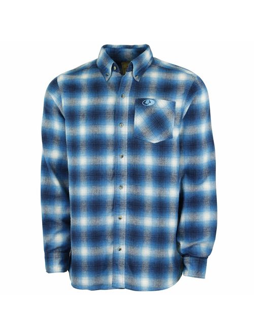 Mossy Oak Flannel Shirt for Men, Buffalo Plaid Long Sleeve Mens Flannel Shirts