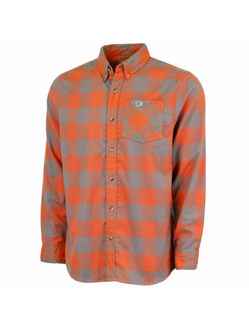 Mossy Oak Flannel Shirt for Men, Buffalo Plaid Long Sleeve Mens Flannel Shirts