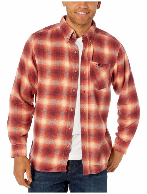 Mossy Oak Flannel Shirt for Men, Buffalo Plaid Long Sleeve Mens Flannel Shirts