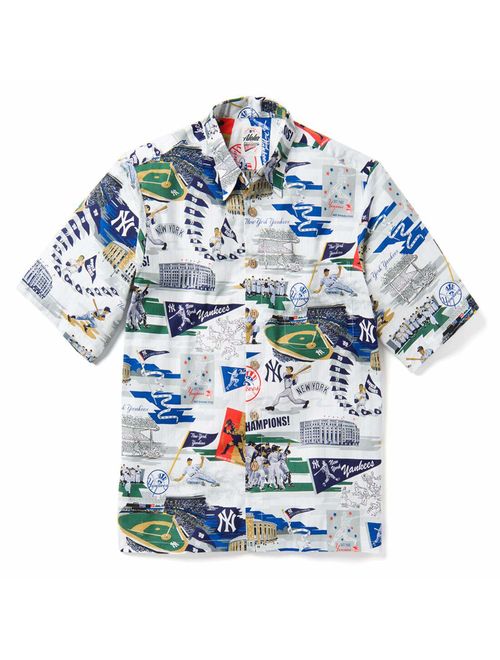 Reyn Spooner Men's New York Yankees MLB Classic Fit Hawaiian Shirt