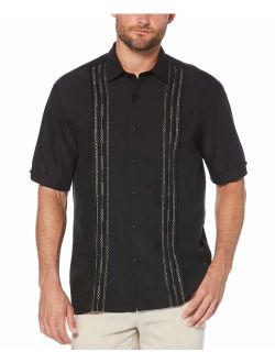 Men's Short Sleeve Tuck with Geo Stitching Shirt