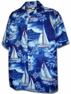 Pacific Legend Hawaiian Shirts Sailboats