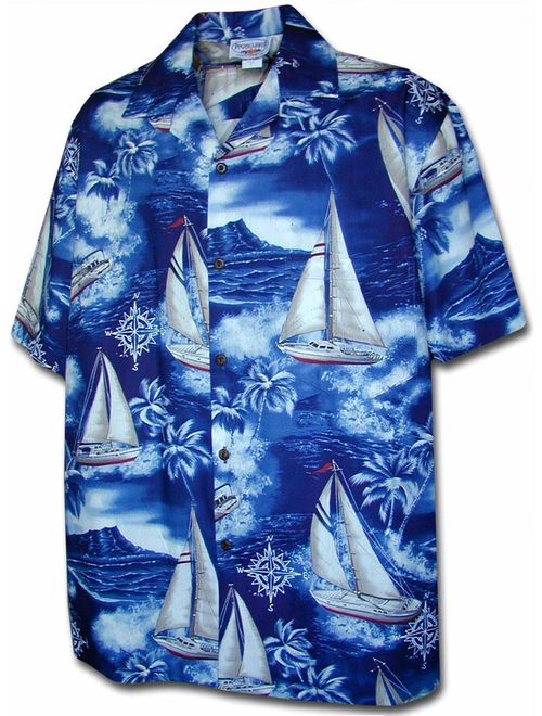 Pacific Legend Hawaiian Shirts Sailboats