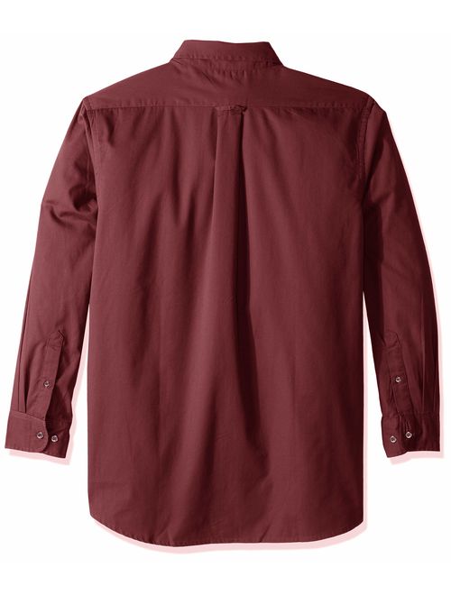 RETOV Men's Whisper Twill Shirt, Wine, 3X-Large