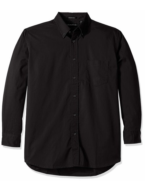 RETOV Men's Whisper Twill Shirt, Black, Medium