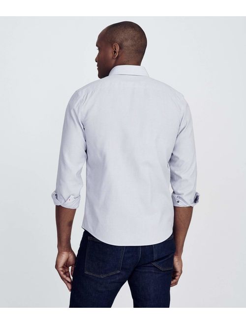 UNTUCKit Rubican - Untucked Shirt for Men Long Sleeve, Wrinkle-Free, Solid Grey