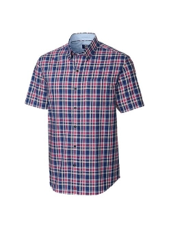 Cutter Men's Large Plaid Easy Care Button Down Short Sleeve Shirts