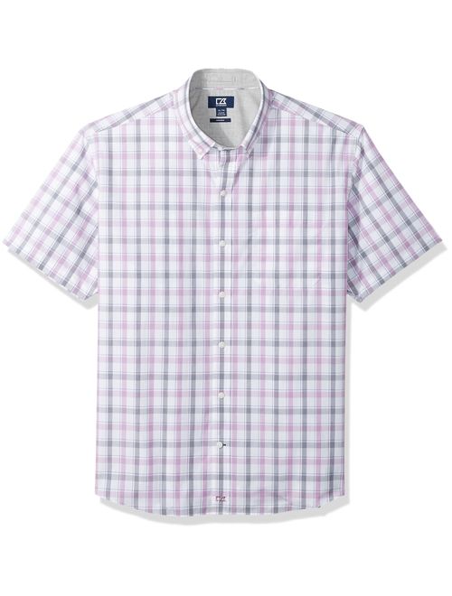 Cutter Men's Large Plaid Easy Care Button Down Short Sleeve Shirts