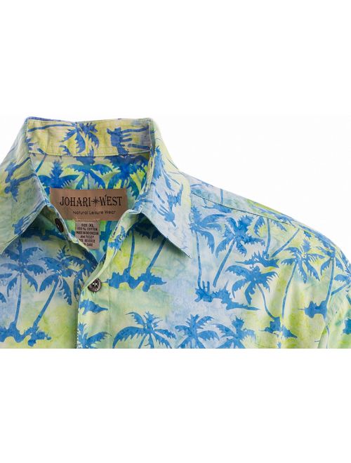 Johari West Cool Daze Men's Cotton Hawaiian Batik Shirt