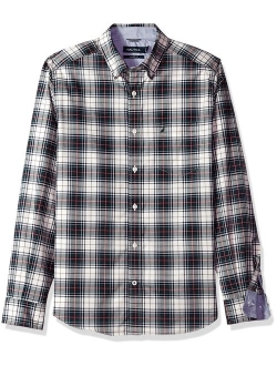 Ls Stretch Poplin Plaid Button Down Shirt