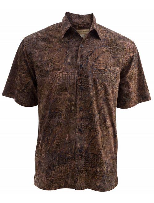 Johari West Walnut Leaf Tropical Cotton Shirt