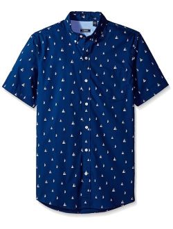 Men's Breeze Short Sleeve Button Down Patterned Shirt