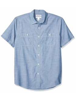 Men's Regular-fit Short-Sleeve Chambray Shirt