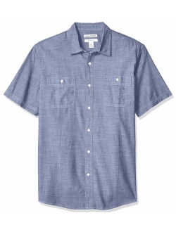 Men's Regular-fit Short-Sleeve Chambray Shirt