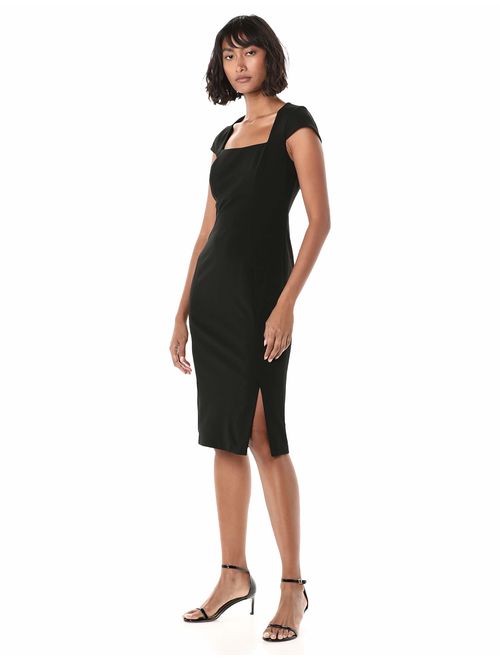 Calvin Klein Women's Square Neck Sheath with Cap Sleeve Dress