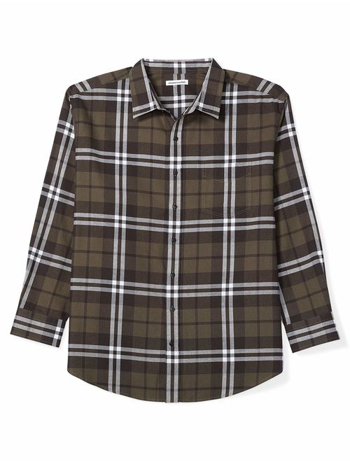 Amazon Essentials Men's Big and Tall Long-Sleeve Plaid Flannel Shirt fit by DXL