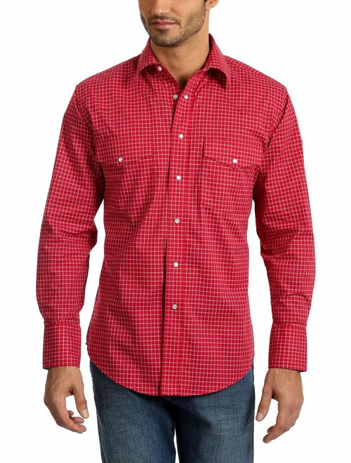 Wrangler Men's Wrinkle Resist Two Pocket Long Sleeve Snap Shirt