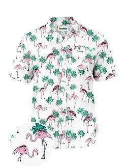 Men's Bright Hawaiian Shirt for Summer Aloha Shirt for Guys