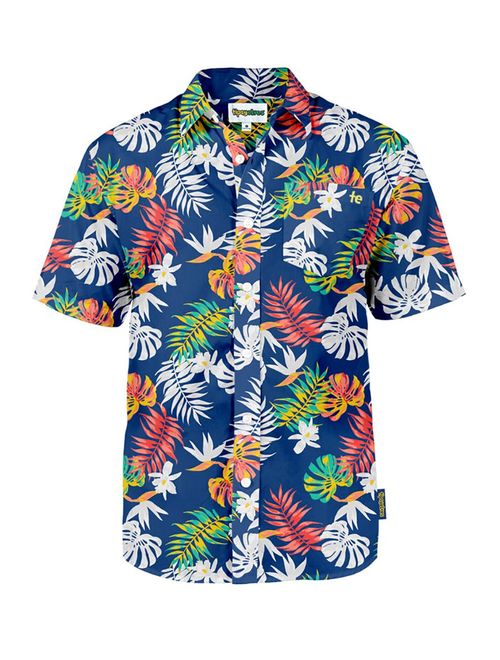 Tipsy Elves Men's Bright Hawaiian Shirt for Summer Aloha Shirt for Guys