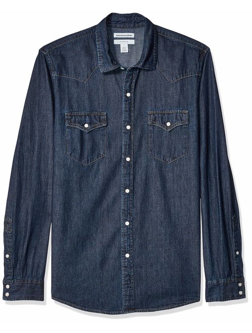 Amazon Essentials Men's Slim-fit Long-Sleeve Denim Shirt