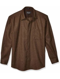 Men's Long Sleeve Button Front Classic-fit Trail Shirt, Brown Mix, LG