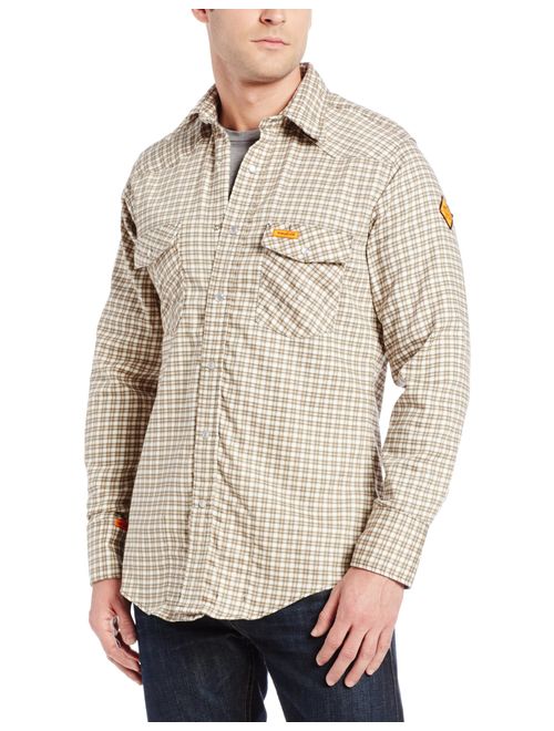 Wrangler Riggs Workwear Men's Flame Resistant Western Two Pocket Snap Shirt