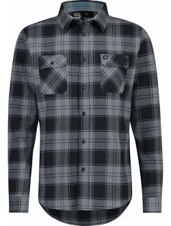 Flannel Shirt for Men - Dry Fit Long Sleeve Button Down - Moisture Wicking and Stretch Fabric Plaid Shirts