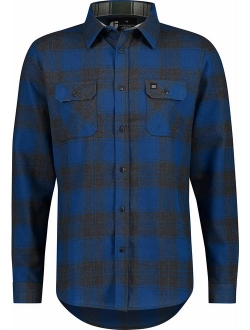 Flannel Shirt for Men - Dry Fit Long Sleeve Button Down - Moisture Wicking and Stretch Fabric Plaid Shirts