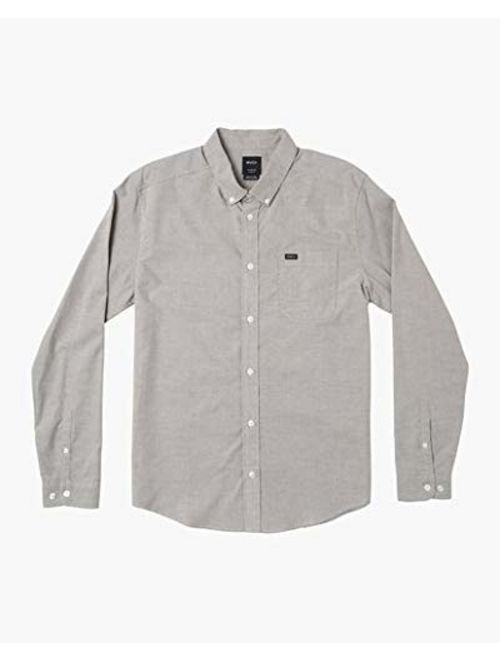 RVCA Men's Thatll Do Stretch Long Sleeve Woven Button Front Shirt