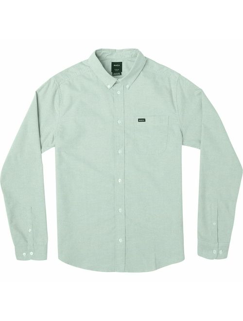 RVCA Men's Thatll Do Stretch Long Sleeve Woven Button Front Shirt