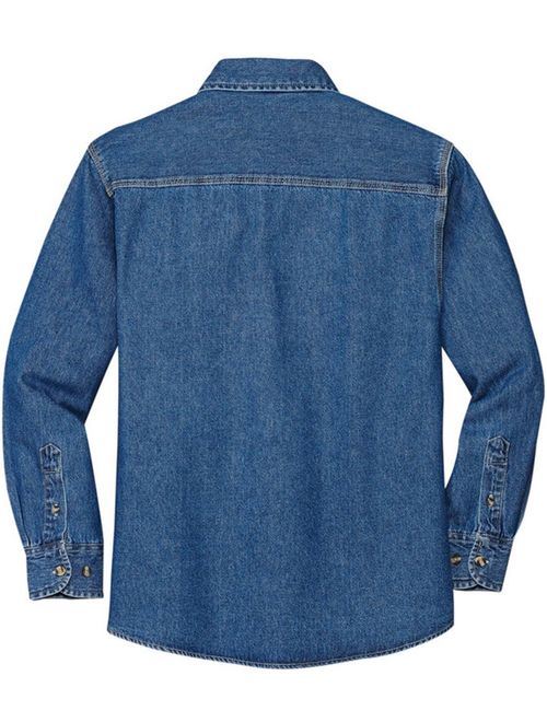 Joe's USA Mens Long Sleeve Heavyweight Denim Shirts XS-4XL