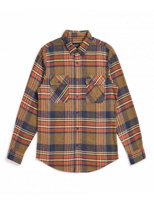 Brixton Men's Bowery Standard Fit Long Sleeve Flannel Shirt