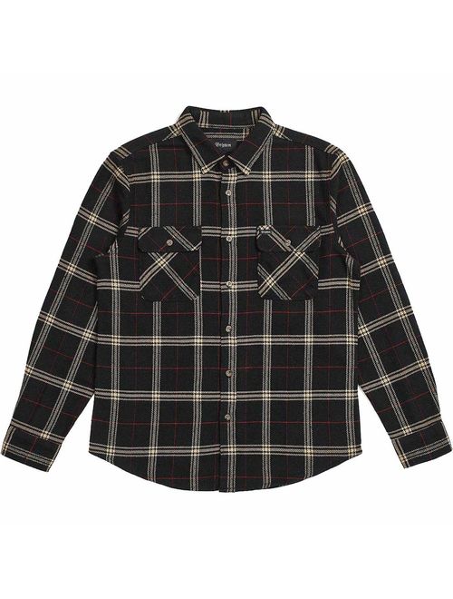 Brixton Men's Bowery Standard Fit Long Sleeve Flannel Shirt