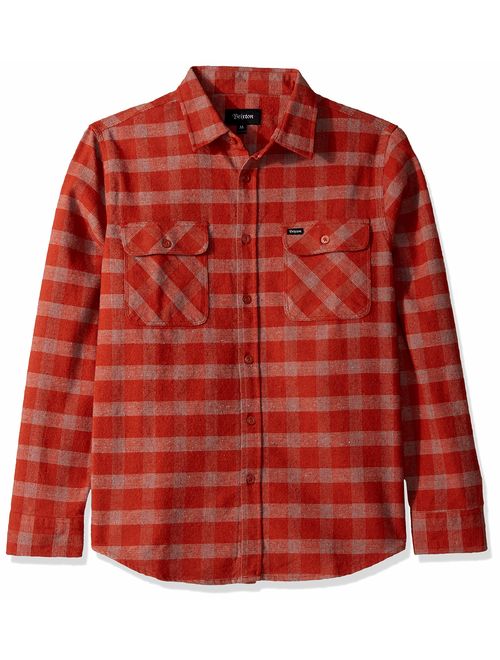 Brixton Men's Bowery Standard Fit Long Sleeve Flannel Shirt