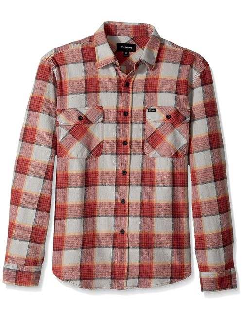 Brixton Men's Bowery Standard Fit Long Sleeve Flannel Shirt